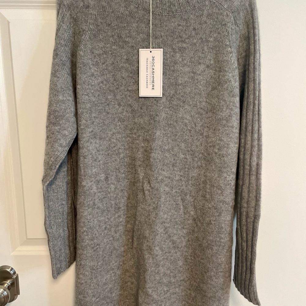 360 Cashmere Heather Gray Long Sleeve Dress